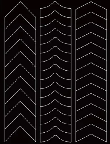 French Schablonen - Airbrush Sticker Eckig